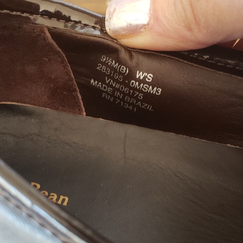 L.L. Bean women's brown leather loafers size 9.5 - Picture 8 of 10